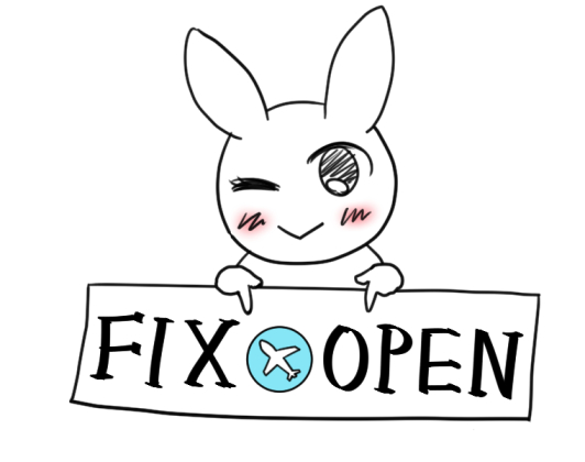 fix openチケットをおすすめするウサギのイラスト